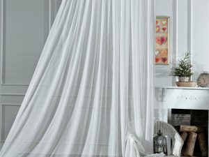 Gardine Livia Weiß halbtransparent